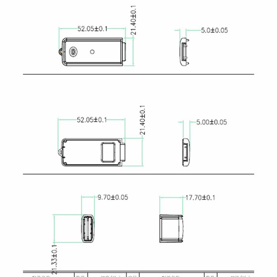 臺電U盤外殼注塑加工案例U167 u盤外殼開模