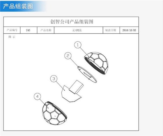 足球U盤外殼注塑加工案例U43 u盤外殼 生產(chǎn)廠家